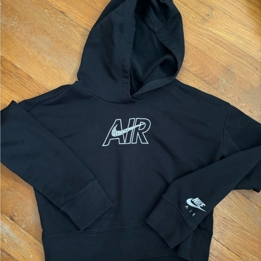Nike Air black cropped hoodie, sweatshirt, size youth large